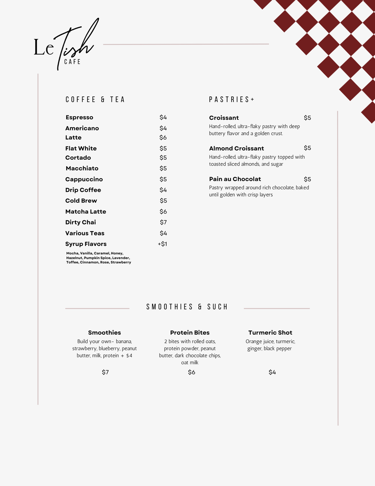 The Cafe – LeTish Coffee